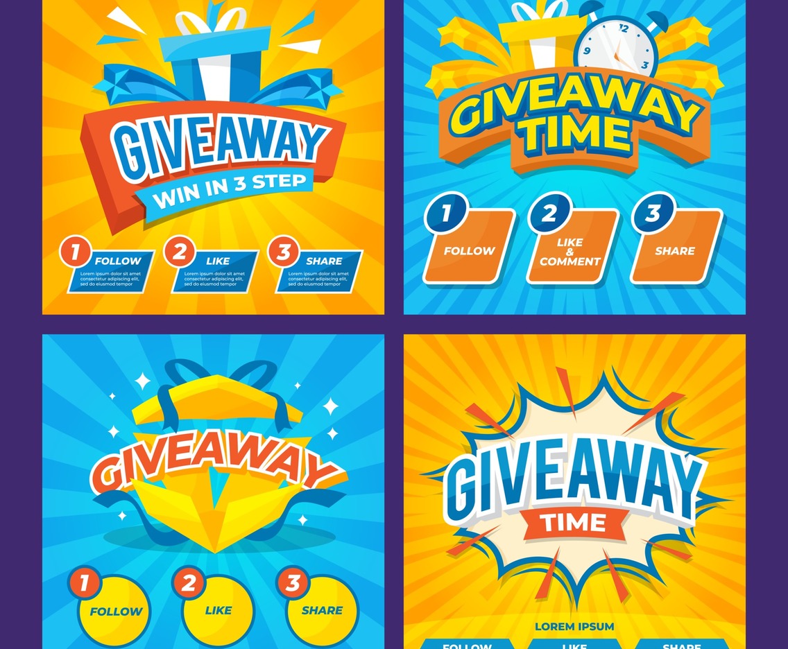 Giveaway Social Media Post Collection