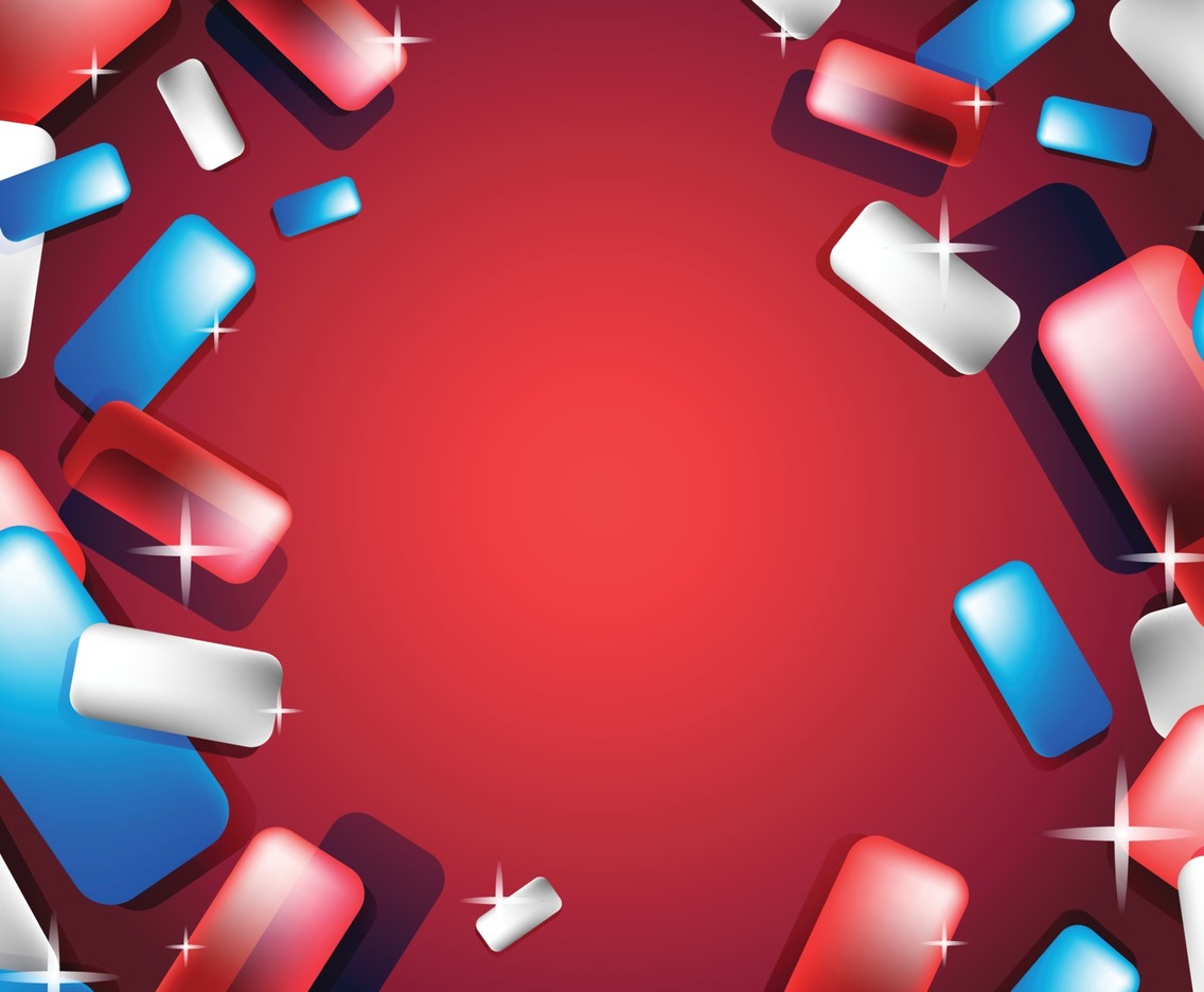 Red White and Blue Abstract Background Template