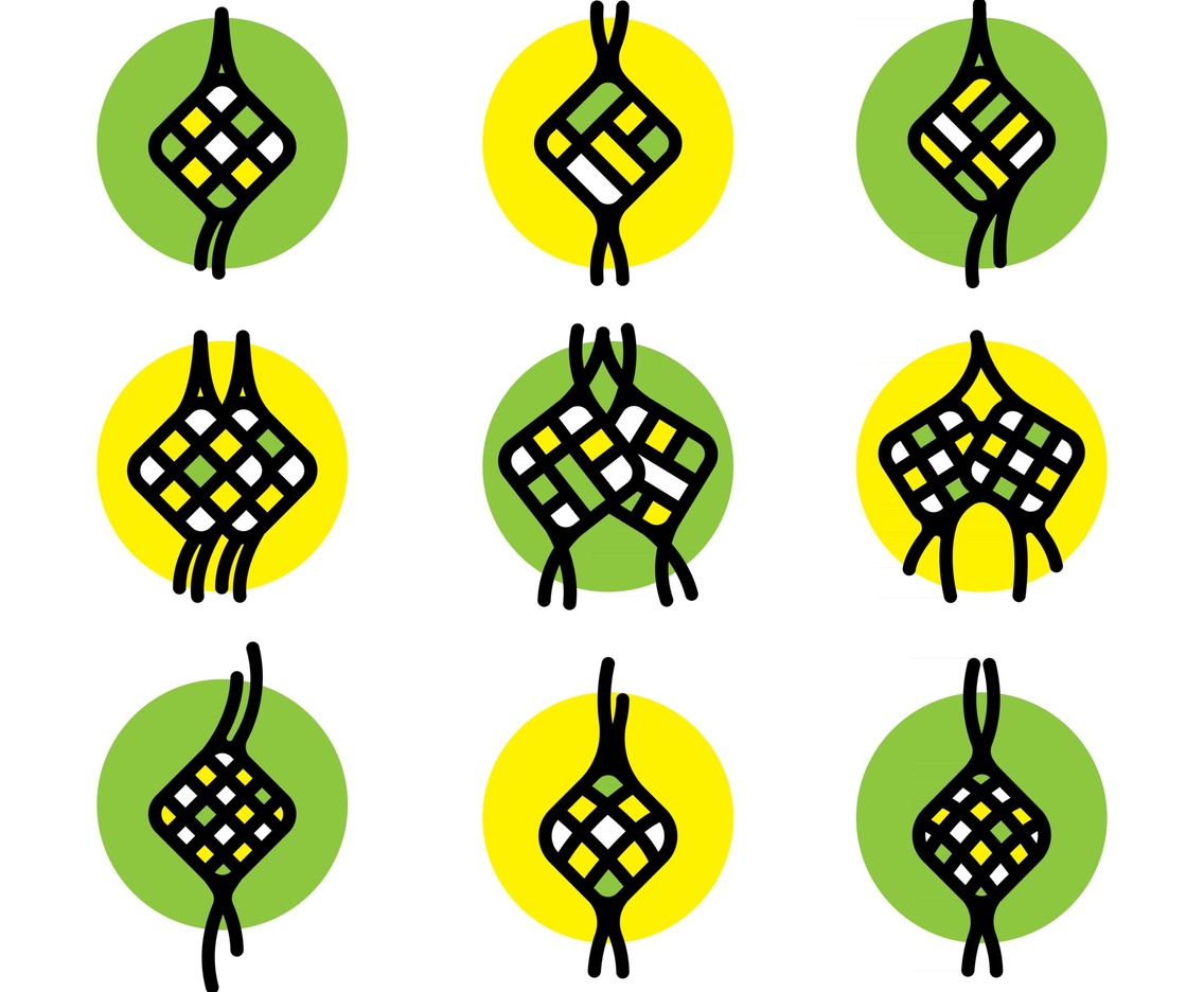 Simple Ketupat Icon Set