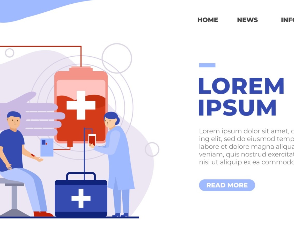 Landing Page World Blood Donor Concept