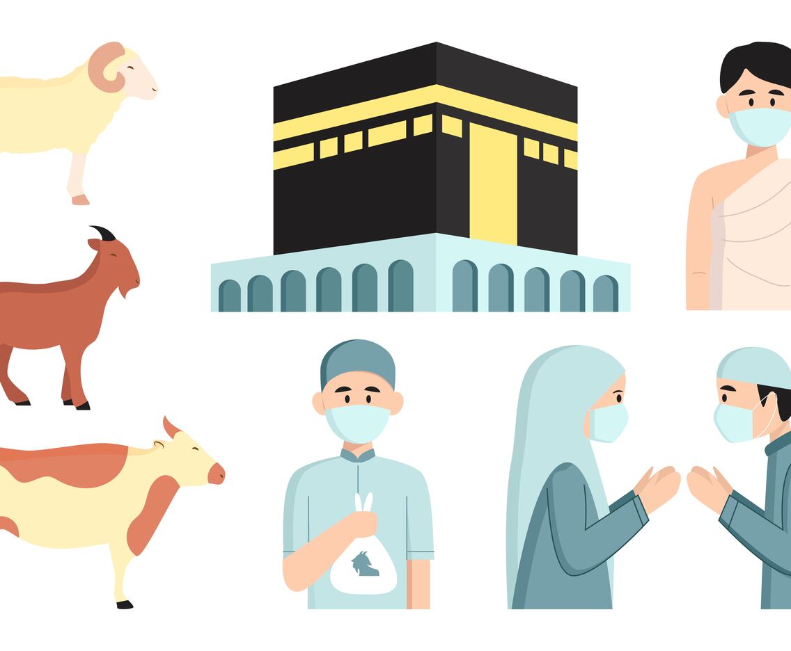 Eid Al Adha and Hajj Icon Set
