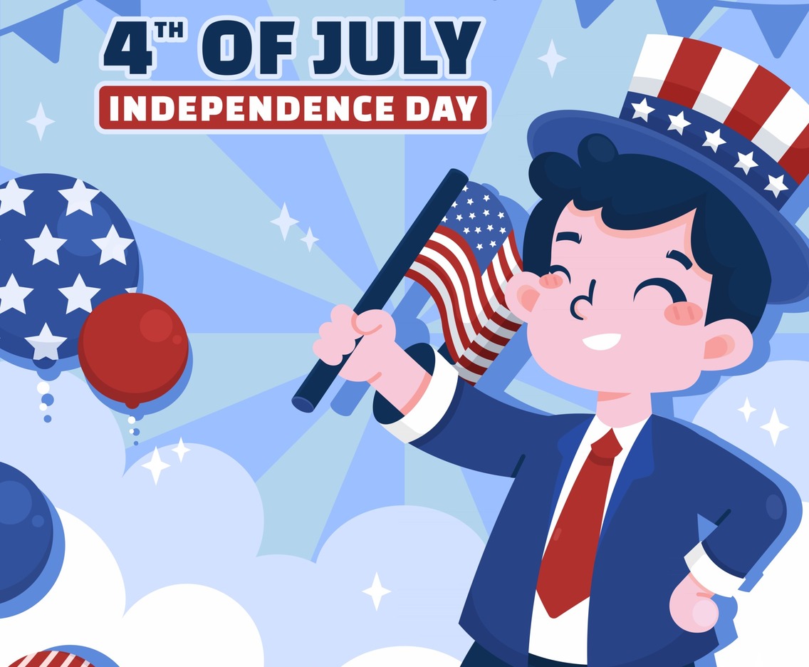 Boy Celebrating 4TH of July