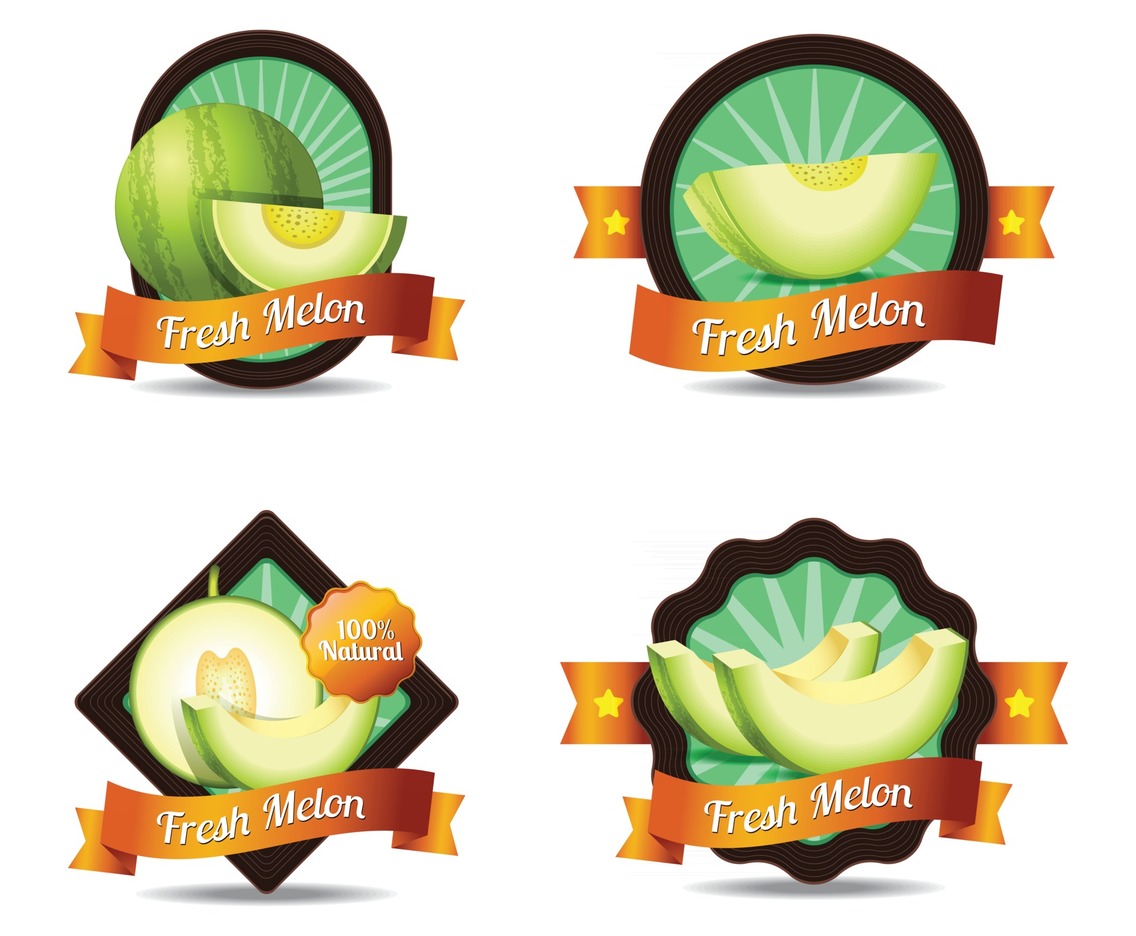 Fresh Melon Badge with Vintage Style Collection