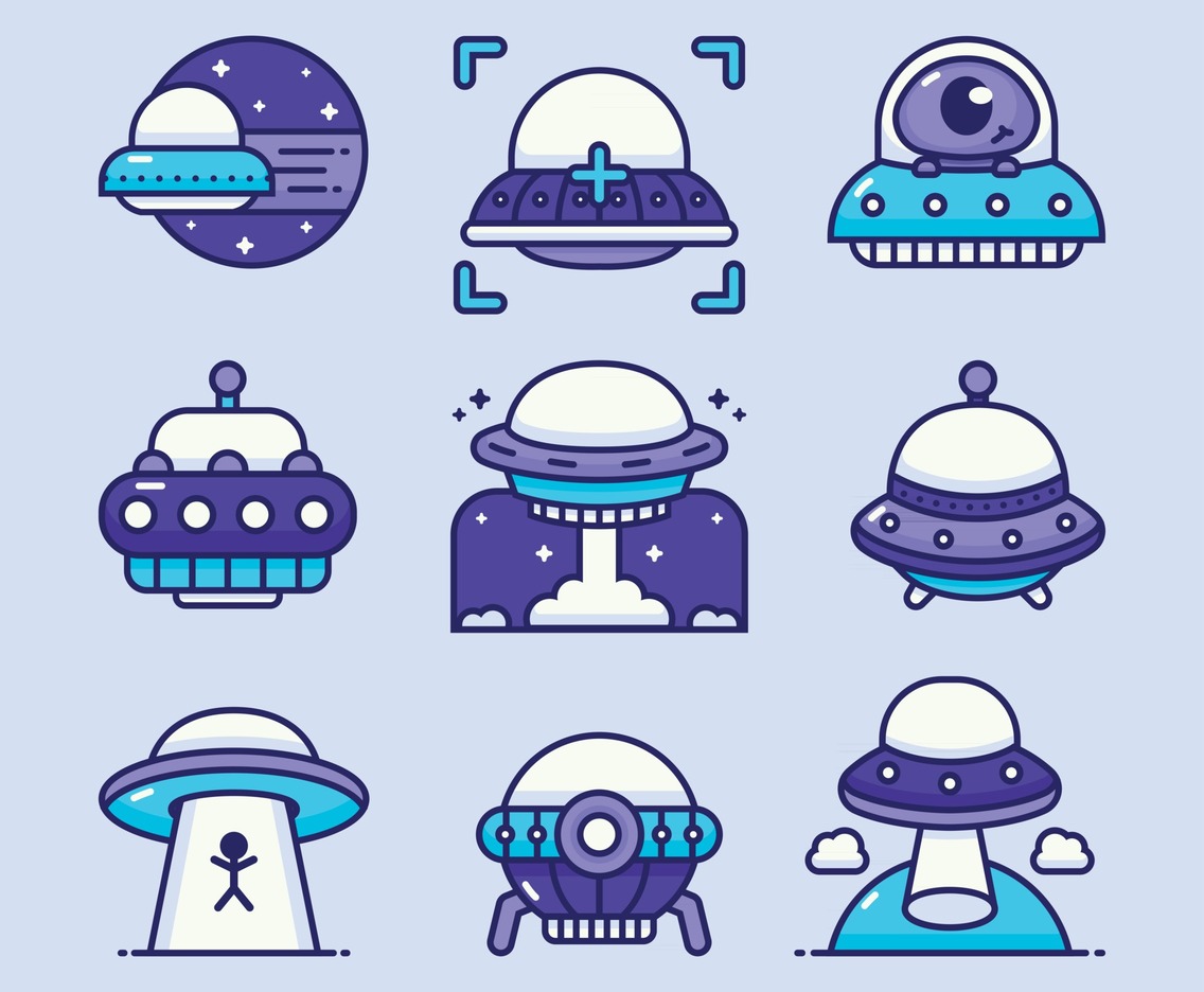Set of UFO Icon
