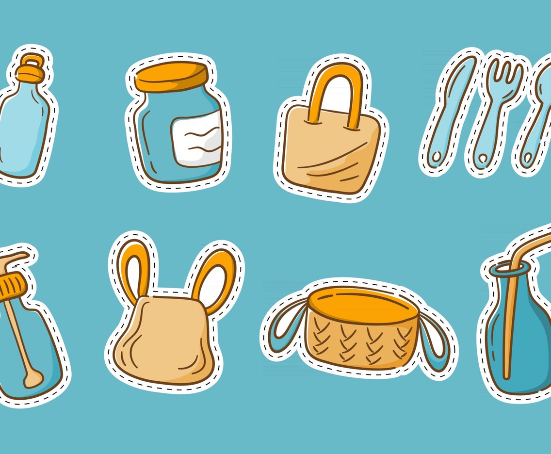 Sticker Pack No Plastic and Recycle