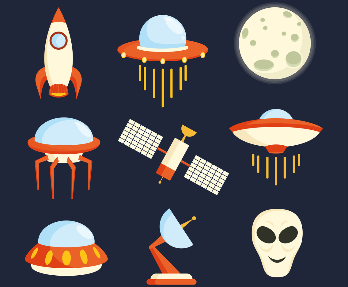 Space UFO Icon Set