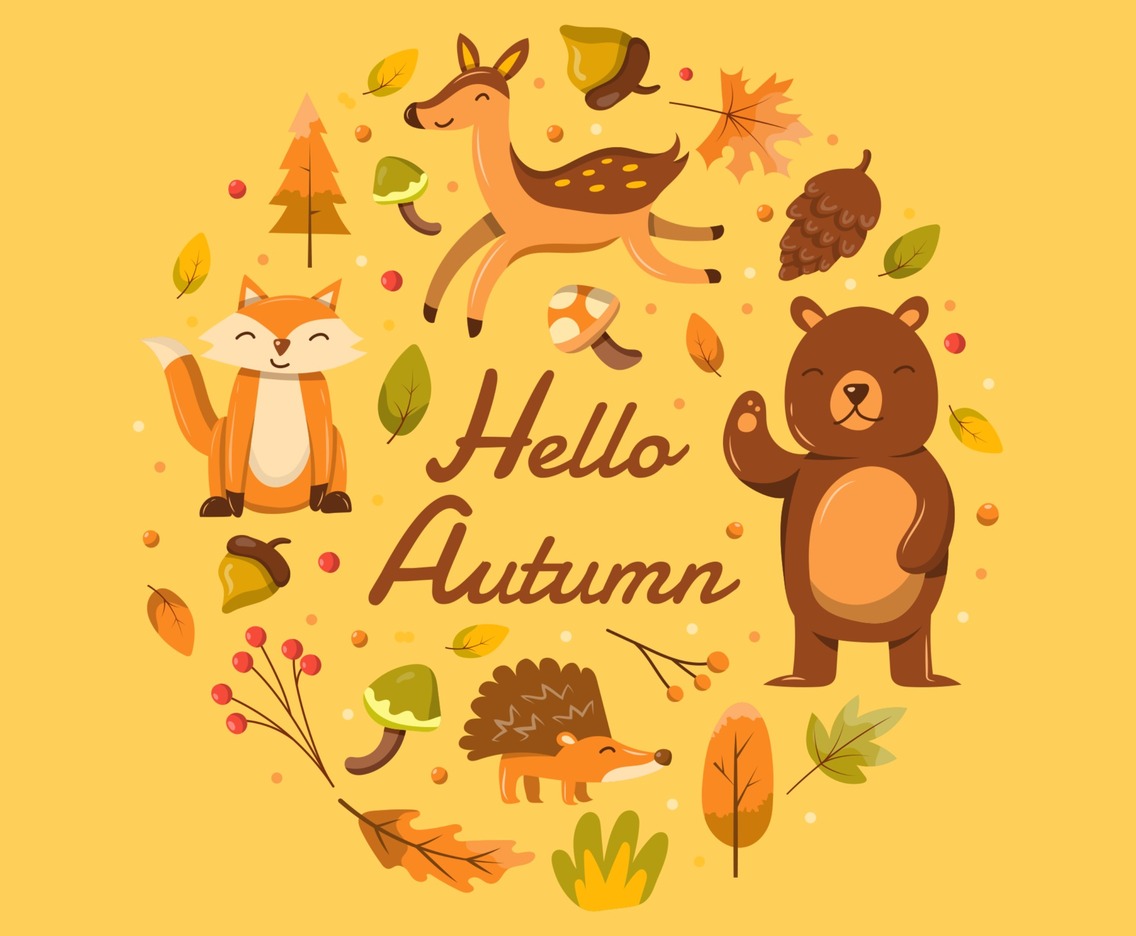 Autumn Flora and Fauna Concept