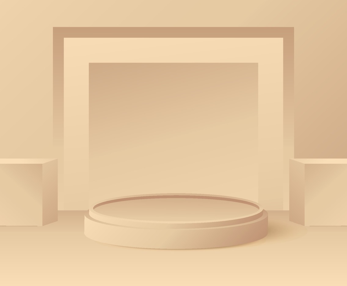 Background Of Beige 3D Objects