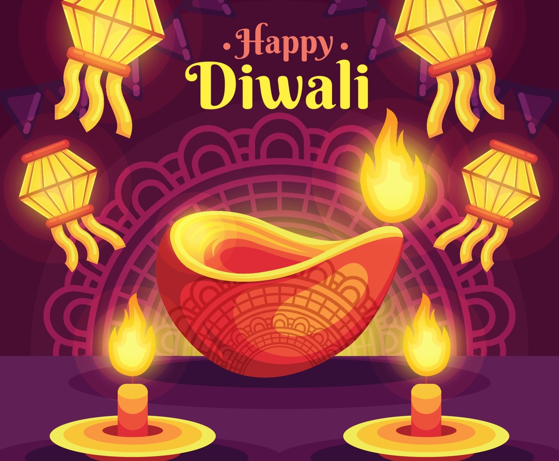 Happy Diwali Concept with Lantern