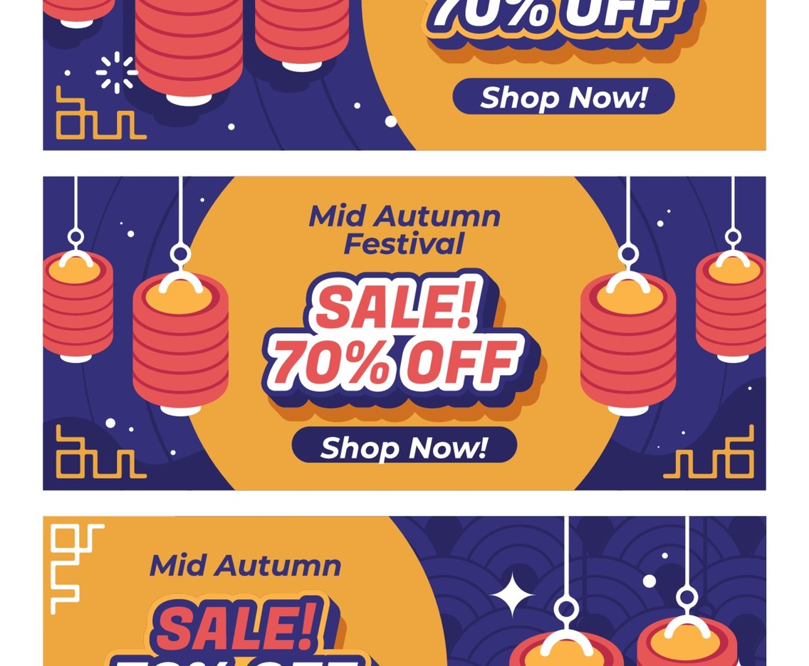 Mid Autumn Festival Sale Banner Collection