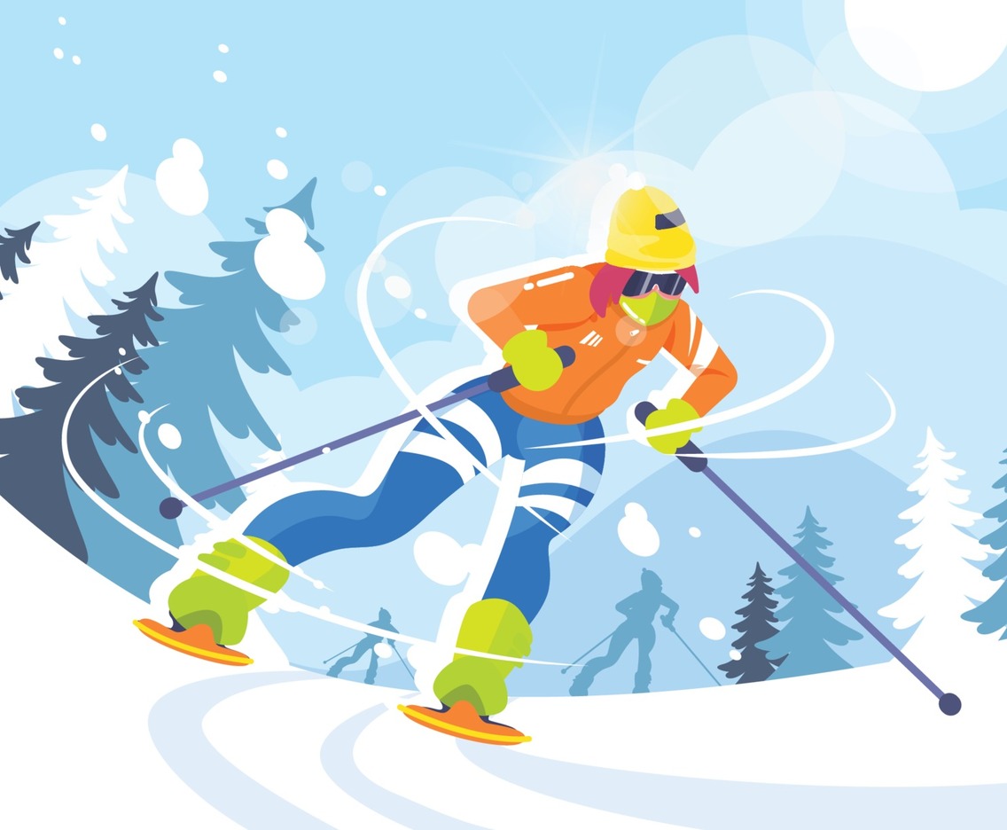Winter Sports with Snow Ski Racing