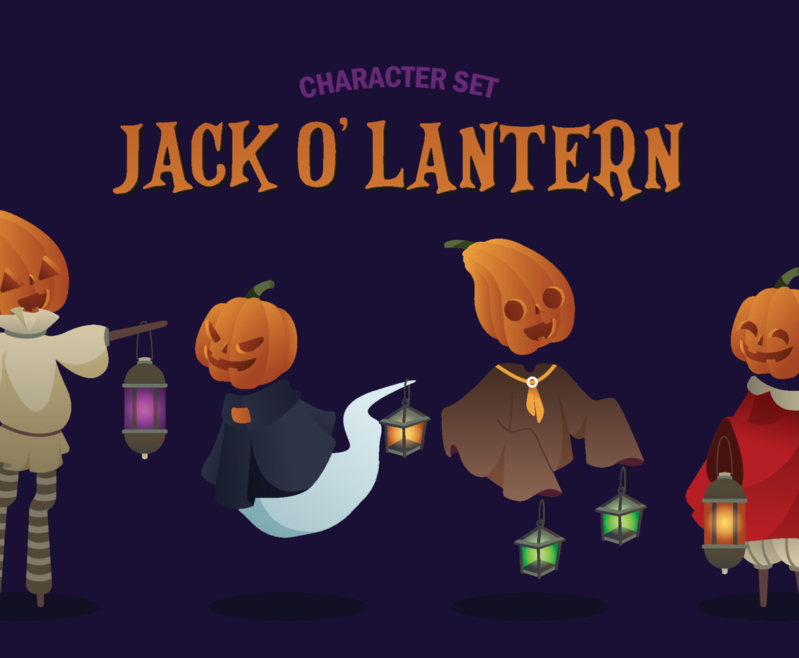 Jack O Lantern Character Set