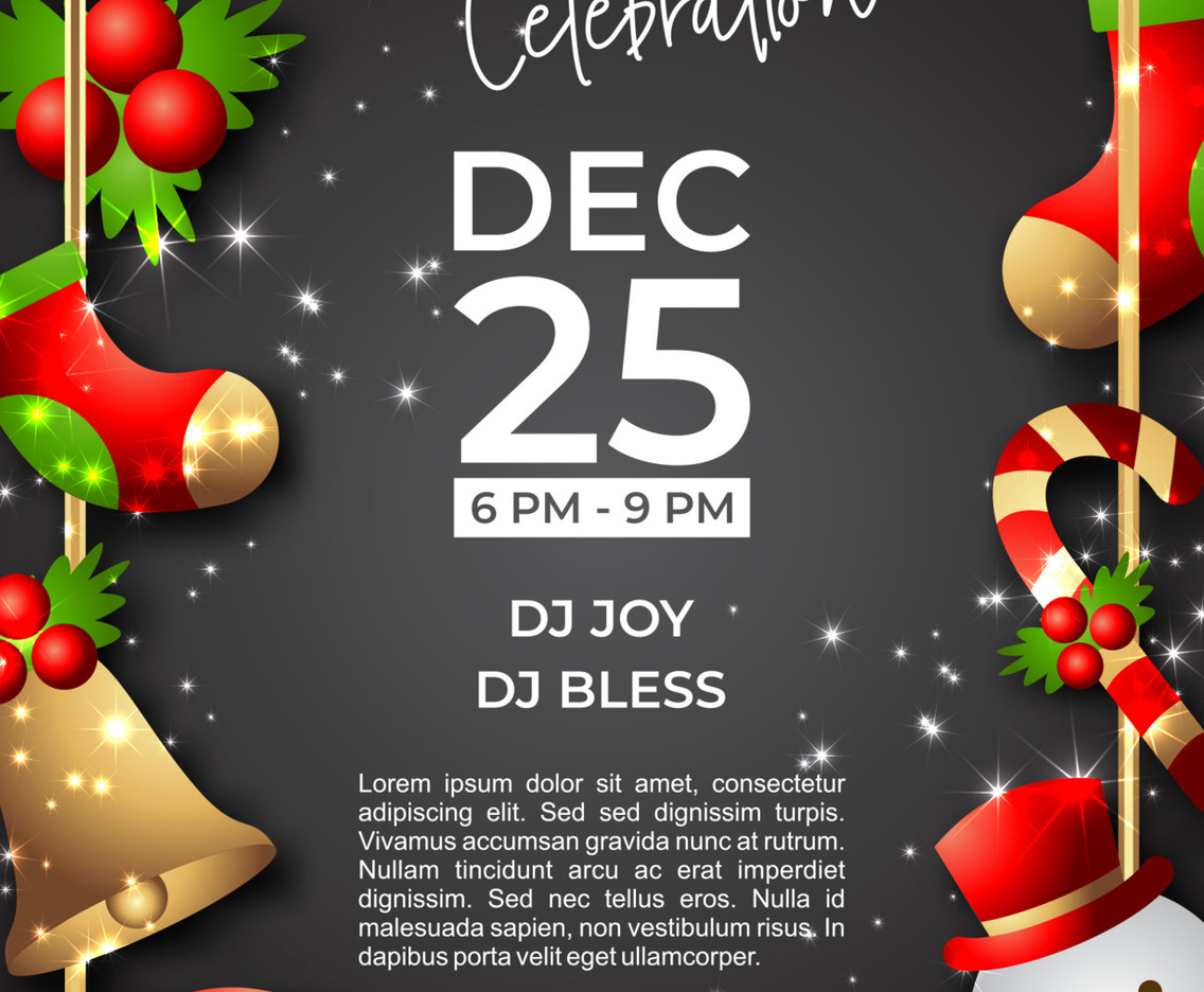 Christmas Celebration Poster Template