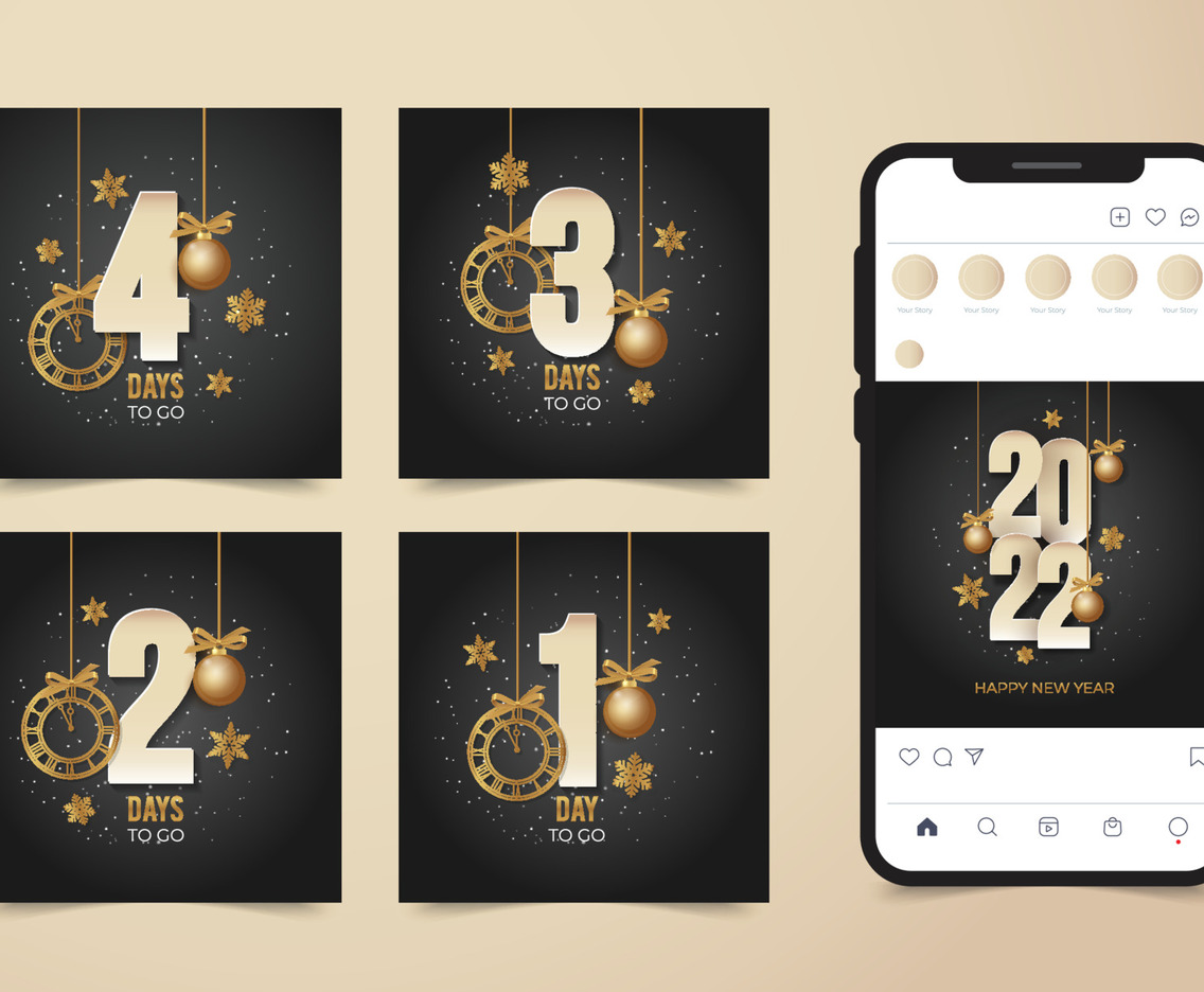 2022 New Year Countdown Social Media Template