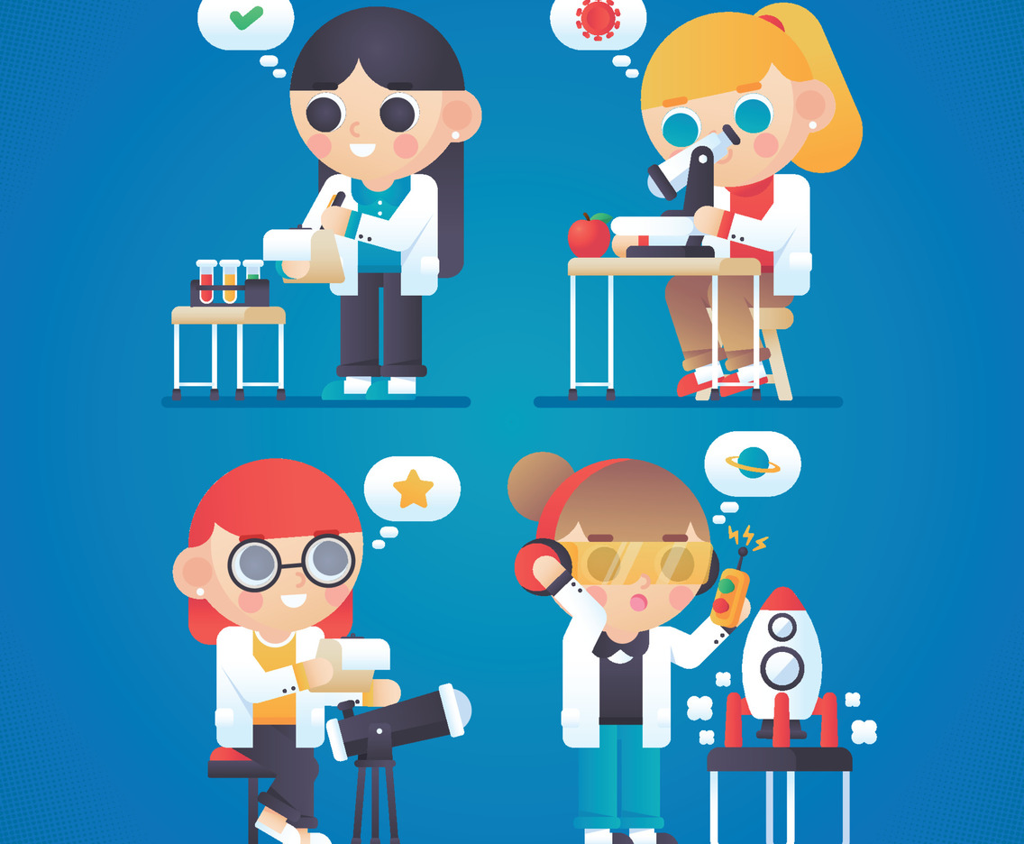 Woman and Science Characters