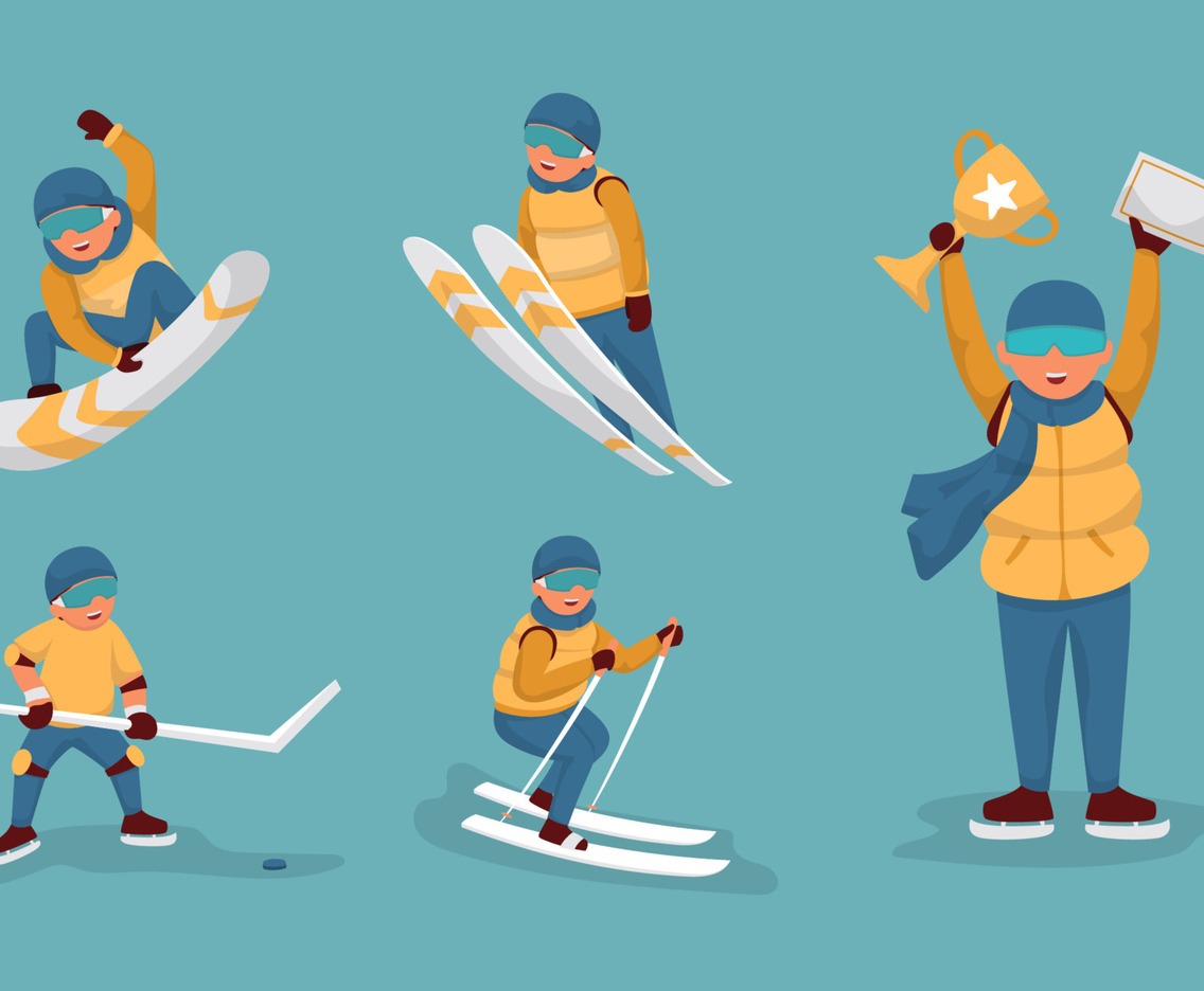 Winter Sport Character Set
