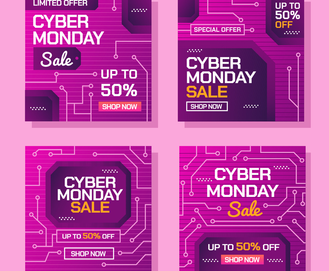 Cyber Monday Sale Social Media Template