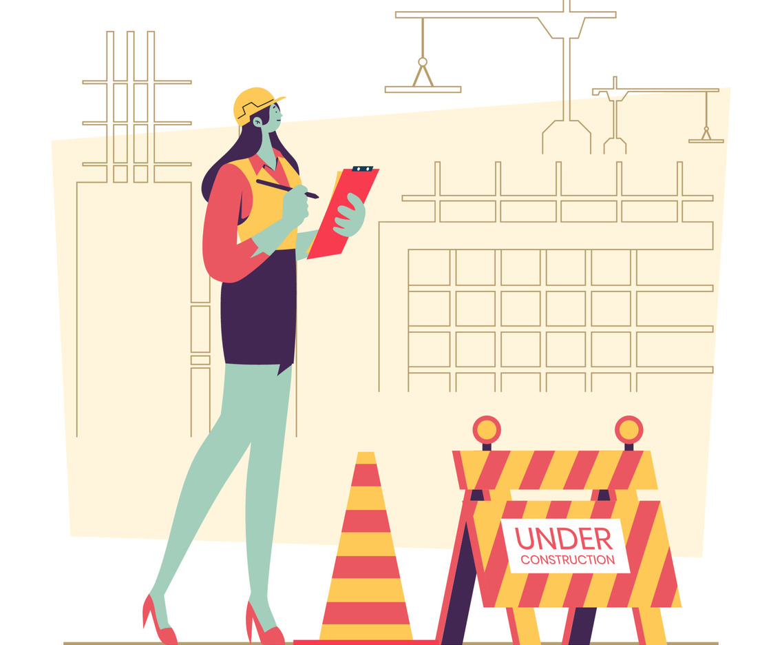 Construction Women Concept