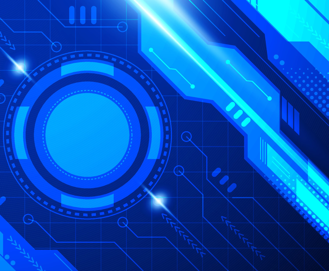 Blue Background Technology Concept