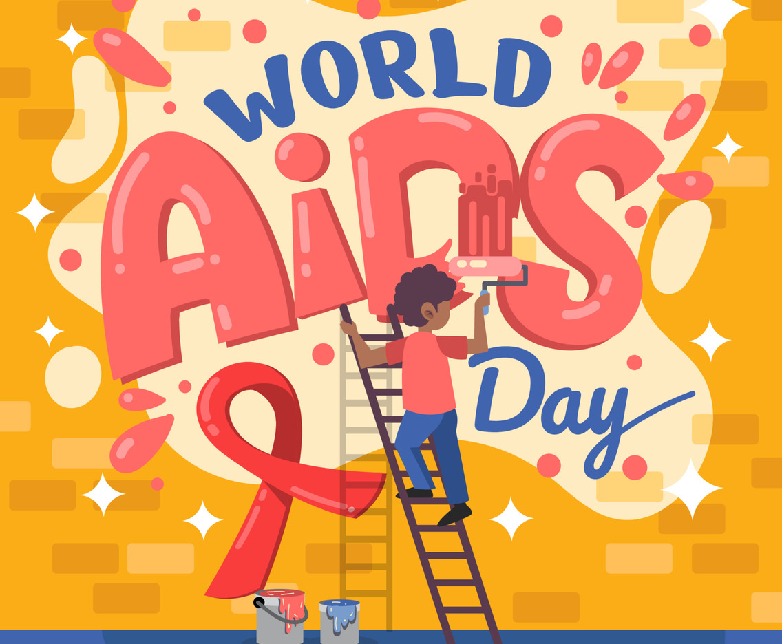 Making Graffiti of Support World AIDS Day