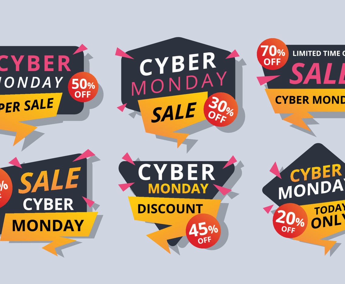 Set of Cyber Monday Badge
