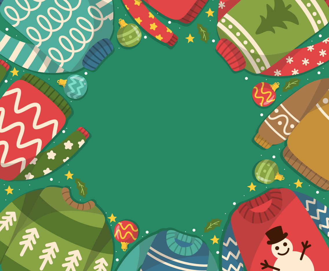 Ugly Sweater Background FreeVectors Ugly Sweater Background FreeVectors