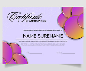 Template of Creative Certificate with Geometric Style | FreeVectors