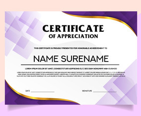 Template of Creative Certificate with Geometric Style | FreeVectors