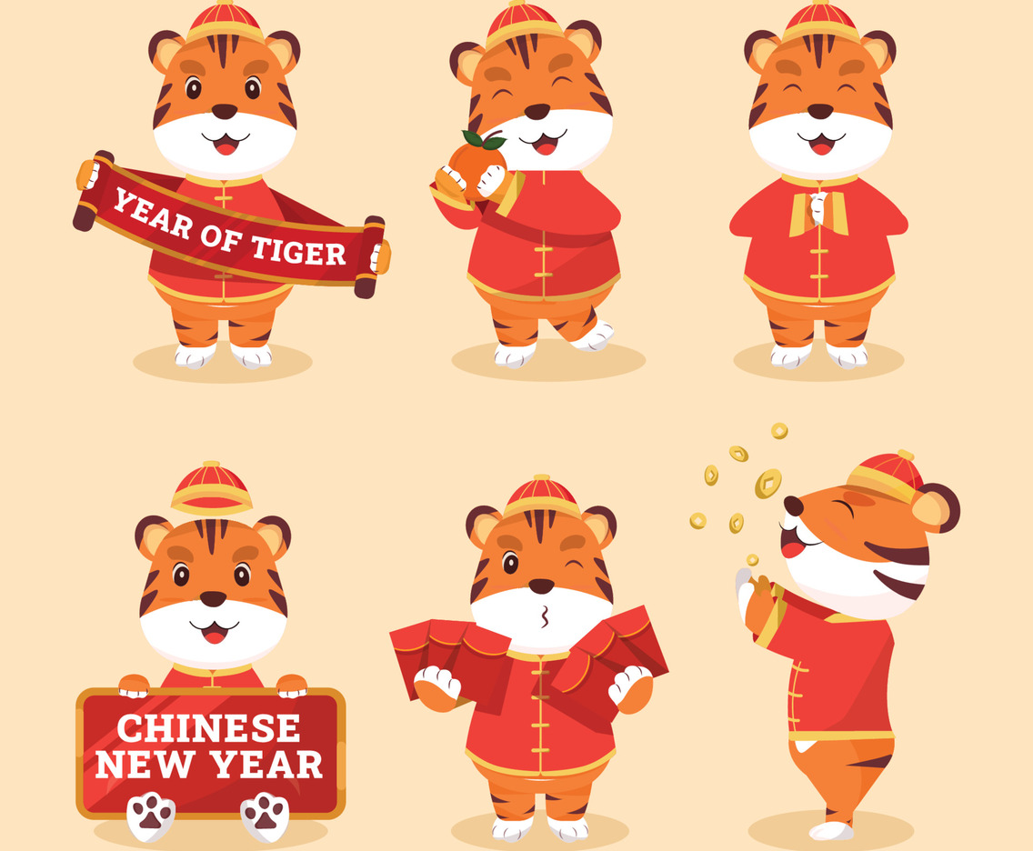 Tiger Character with Chinese Costume Collection