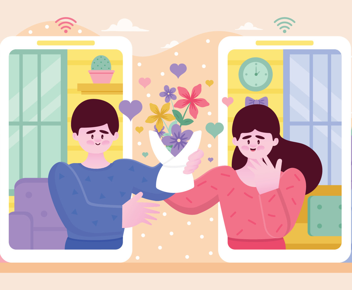 Colorful Online Dating Background
