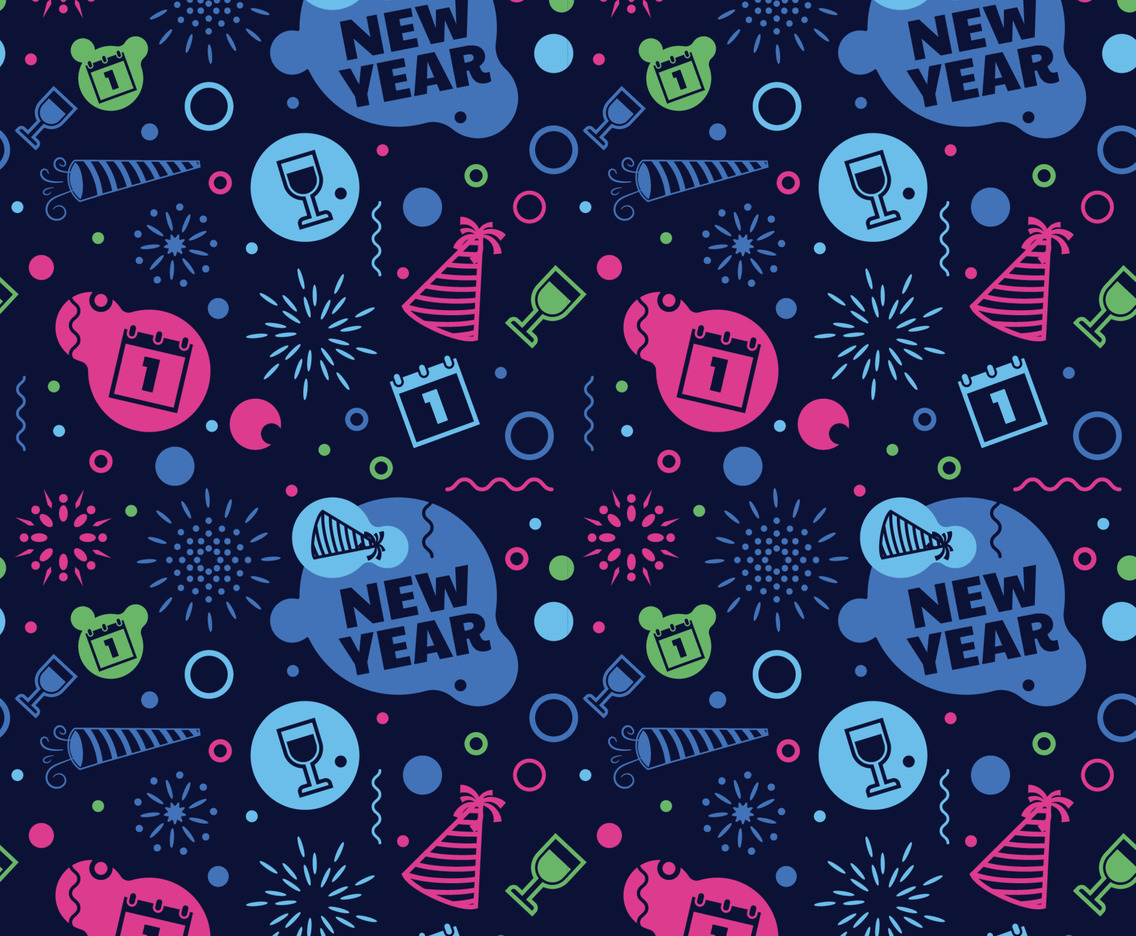 Seamless Pattern New Year