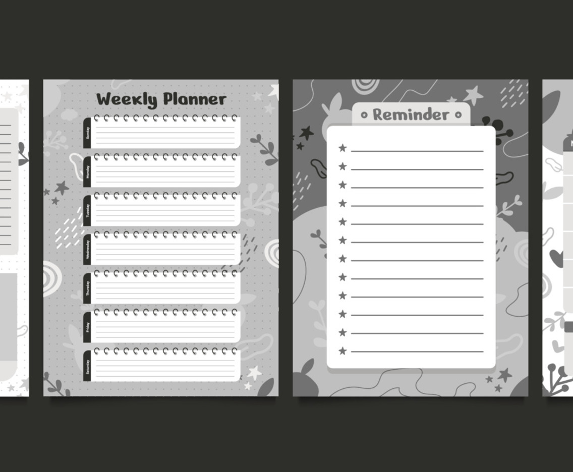 Monochrome Journal Template Collection