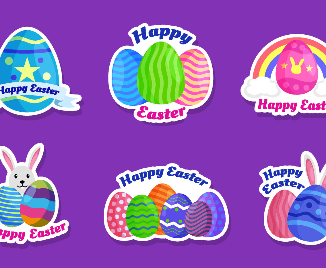 Happy Easter Sticker Set