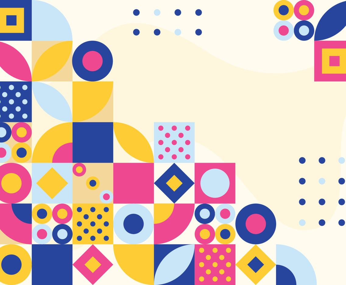 Abstract Geometric Dot and Square concept