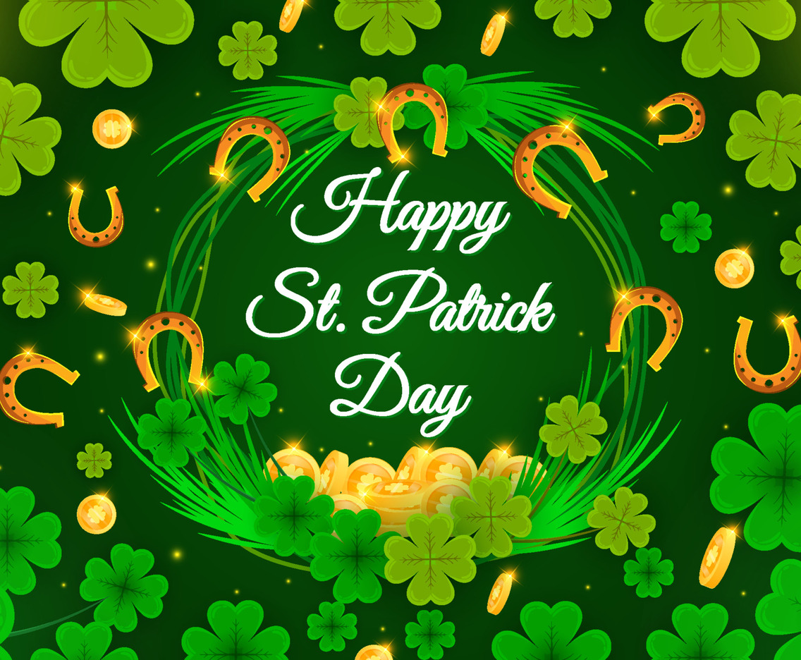 St Patrick's Day Shamrock Clover Background