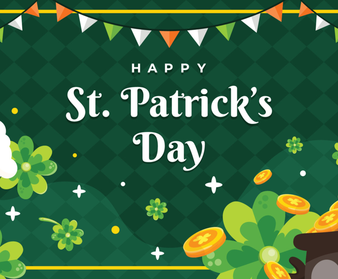 Happy St. Patricks Day with Beer and Coins