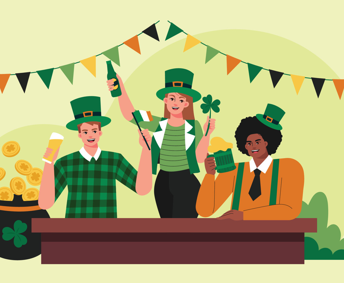 People Celebrating Saint Patrick's Day