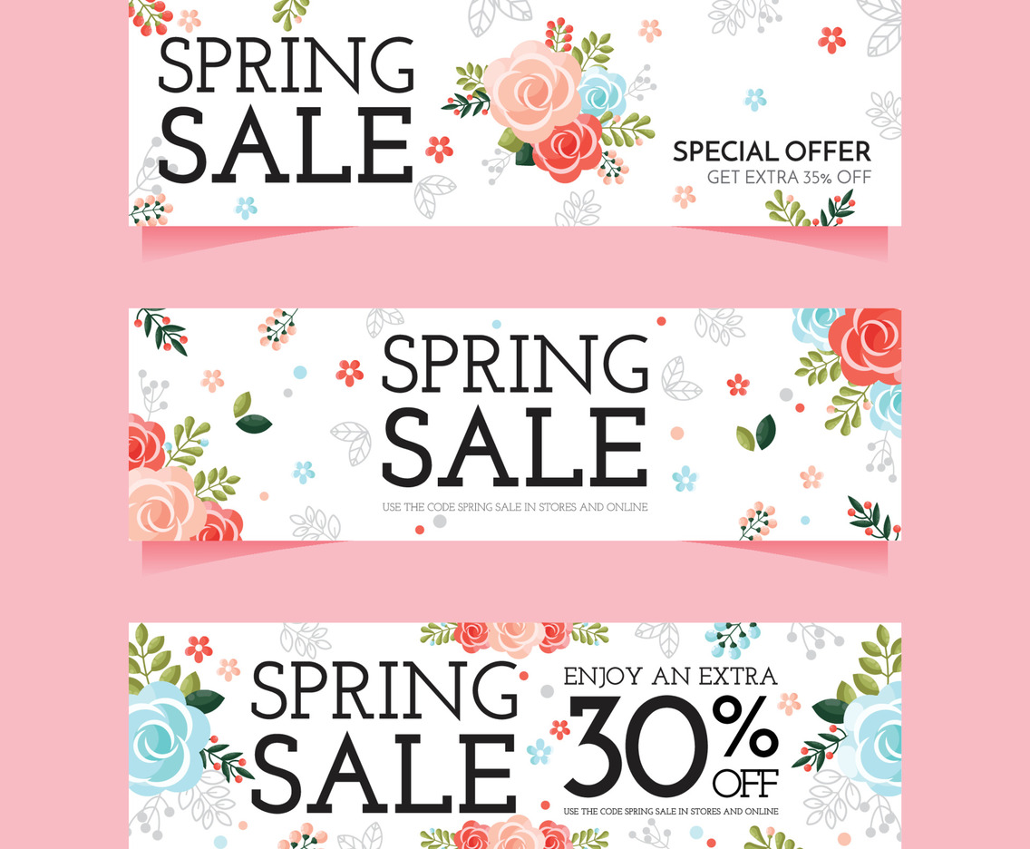 Spring Floral Banner
