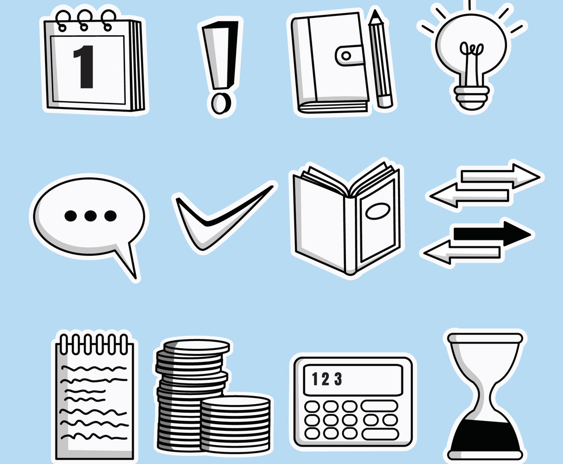 Monochrome Journal Sticker