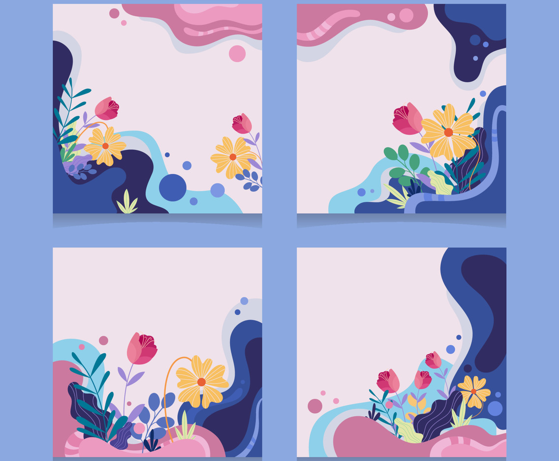 Beauty Flower for Social media Post Template